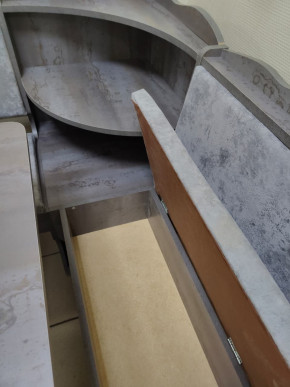 Кухонный уголок Миссия с полкой ткань в Покровске - pokrovsk.mebelnovo.ru | фото