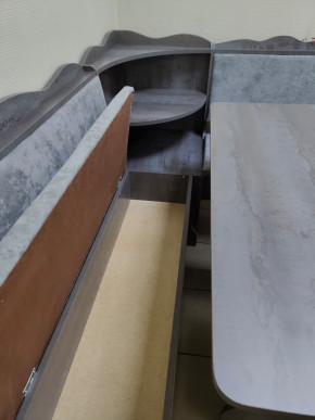 Кухонный уголок Миссия с полкой ткань в Покровске - pokrovsk.mebelnovo.ru | фото