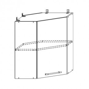 Монако ВПУ 600 шкаф верхний угловой в Покровске - pokrovsk.mebelnovo.ru | фото
