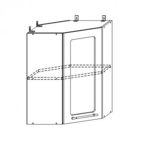 Монако ВПУС 550 шкаф верхний угловой в Покровске - pokrovsk.mebelnovo.ru | фото