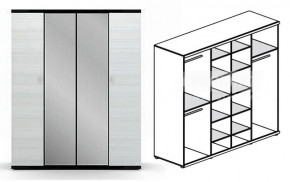 Шкаф 4-х дверный Гретта СБ-207 в Покровске - pokrovsk.mebelnovo.ru | фото