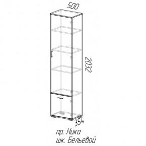Шкаф бельевой Ника 500 в Покровске - pokrovsk.mebelnovo.ru | фото