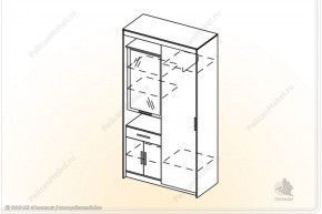 Шкаф Мелисса К-2 (пеликан) в Покровске - pokrovsk.mebelnovo.ru | фото